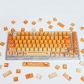 Orange Bear 104+28 Cherry Profile Keycap Set Cherry MX PBT Dye-subbed for Mechanical Gaming Keyboard